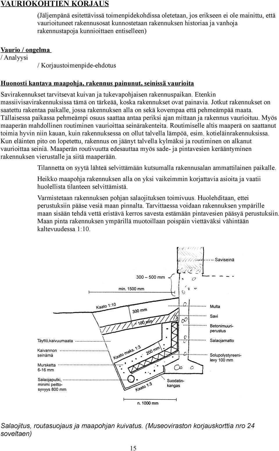 tukevapohjaisen rakennuspaikan. Etenkin massiivisavirakennuksissa tämä on tärkeää, koska rakennukset ovat painavia.