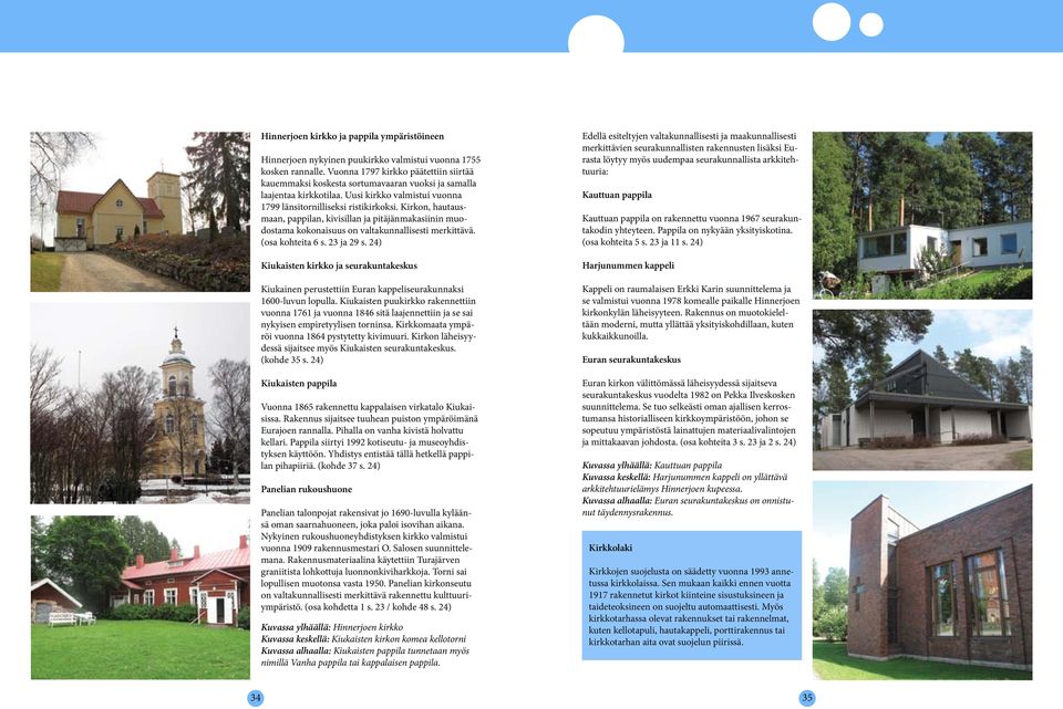 Kirkon, hautausmaan, pappilan, kivisillan ja pitäjänmakasiinin muodostama kokonaisuus on valtakunnallisesti merkittävä. (osa kohteita 6 s. 23 ja 29 s.