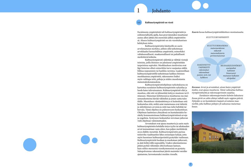 Alueen kulttuuriympäristö on siis vuosituhantisen kehityksen tulos.