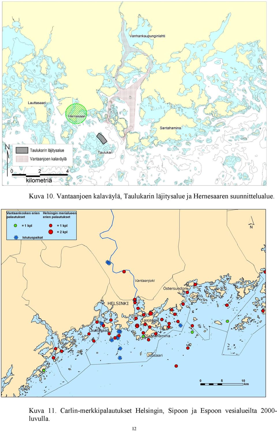 läjitysalue ja Hernesaaren suunnittelualue.