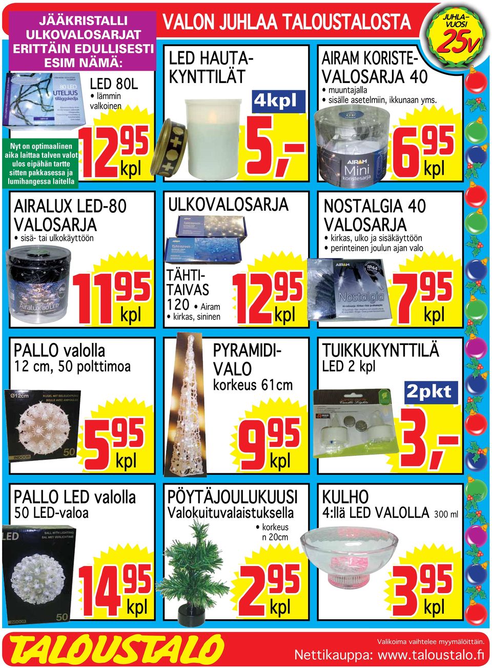 asetelmiin, ikkunaan yms.