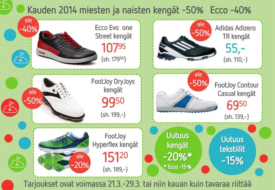 110,-) -50% FootJoy DryJoys kengät 99 50 (sh.