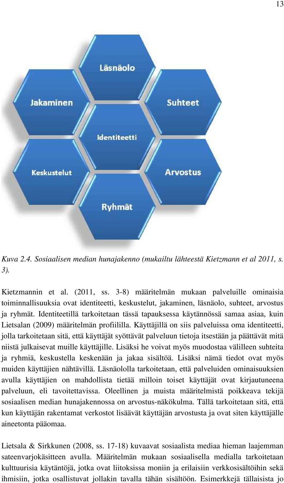 Identiteetillä tarkoitetaan tässä tapauksessa käytännössä samaa asiaa, kuin Lietsalan (2009) määritelmän profiililla.