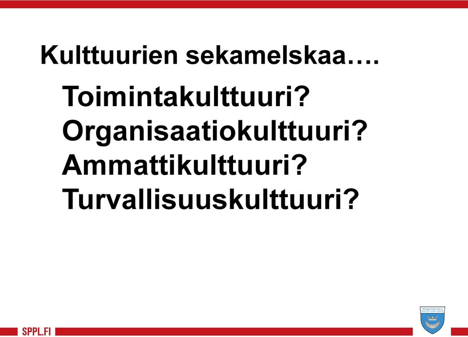 Organisaatiokulttuuri?