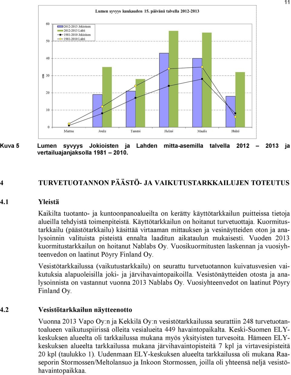 Kuormitustarkkailu (päästötarkkailu) käsittää virtaaman mittauksen ja vesinäytteiden oton ja analysoinnin valituista pisteistä ennalta laaditun aikataulun mukaisesti.