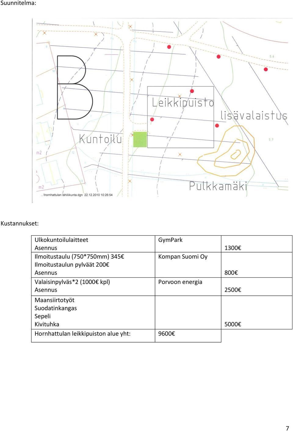 GymPark Kompan Suomi Oy Porvoon energia 1300 800 2500 Maansiirtotyöt