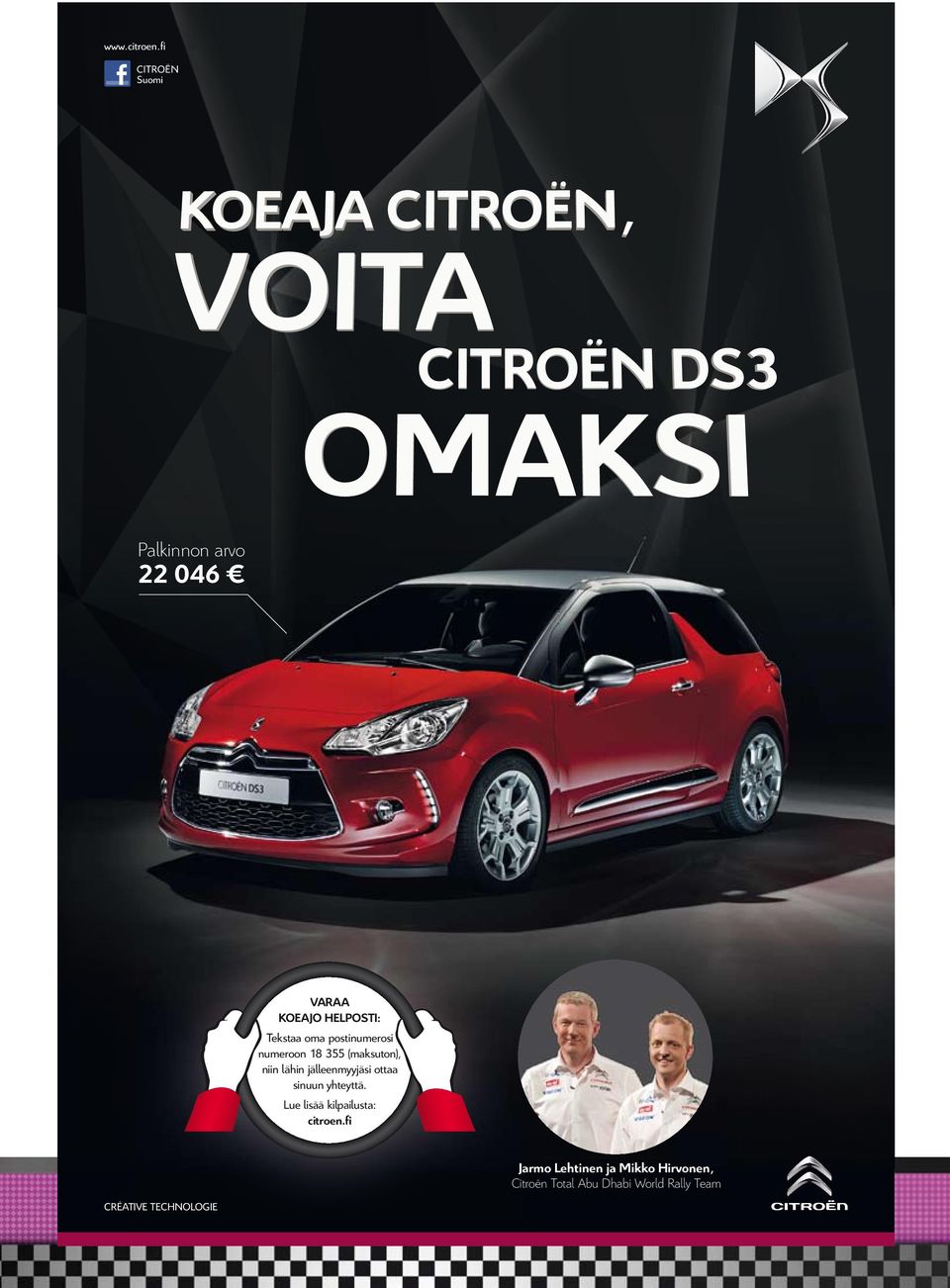 yhteyttä. numeroon 18 355 Lue (maksuton) lisää kilpailusta: citroen.