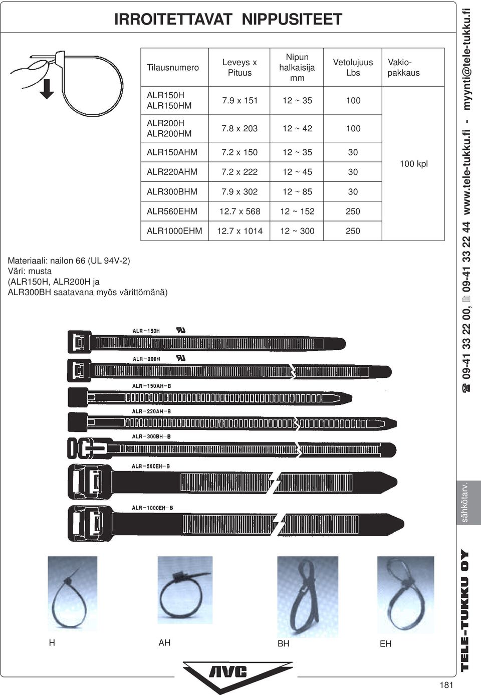 Vetolujuus Lbs 7.9 x 151 ~ 35 100 7.8 x 3 ~ 42 100 LR1HM 7.2 x 1 ~ 35 LR2HM 7.