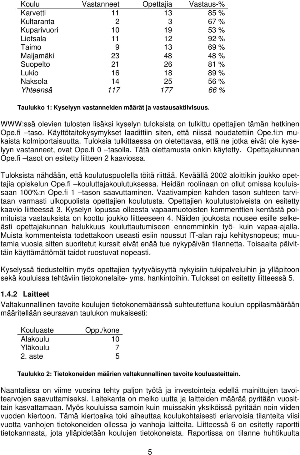 fi taso. Käyttötaitokysymykset laadittiin siten, että niissä noudatettiin Ope.fi:n mukaista kolmiportaisuutta.