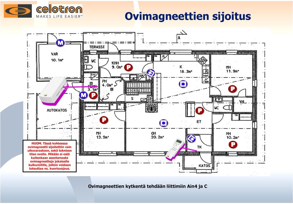 teknisen tilan ovelle.