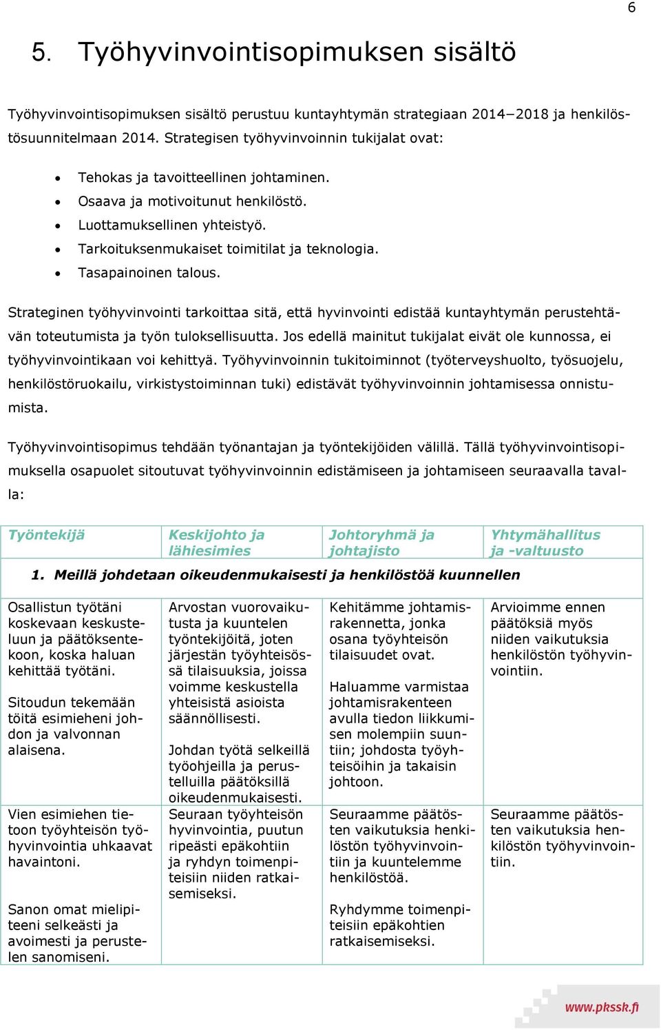 Tasapainoinen talous. Strateginen työhyvinvointi tarkoittaa sitä, että hyvinvointi edistää kuntayhtymän perustehtävän toteutumista ja työn tuloksellisuutta.