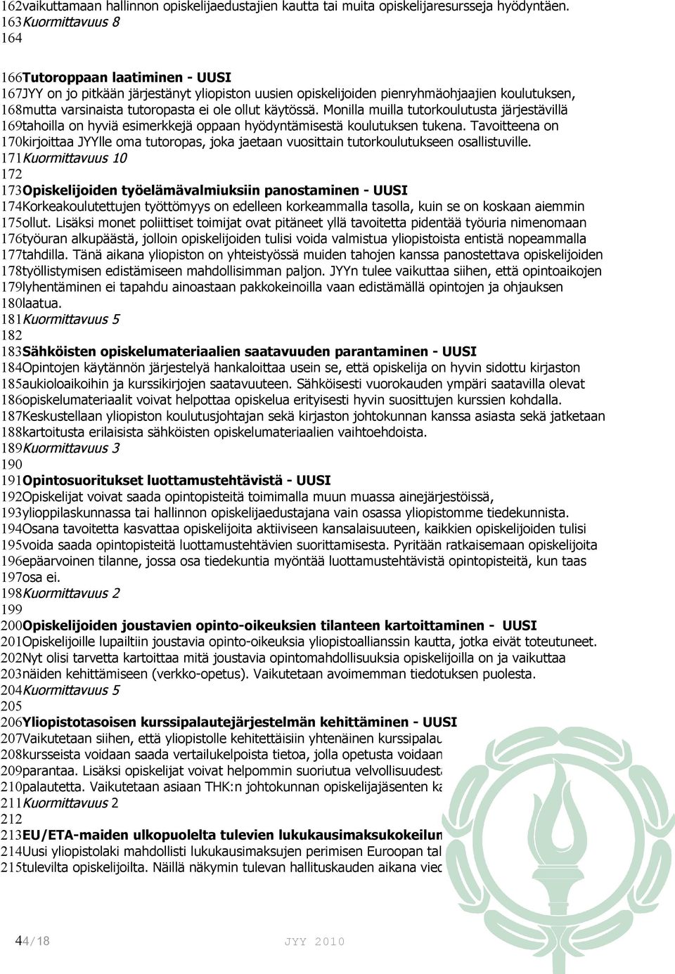 käytössä. Monilla muilla tutorkoulutusta järjestävillä 169tahoilla on hyviä esimerkkejä oppaan hyödyntämisestä koulutuksen tukena.