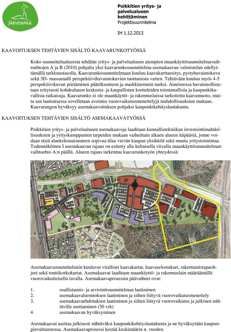 Tehtävään kuuluu myös 4-5 perspektiivikuvan piirtäminen päätöksenteon ja markkinoinnin tueksi.