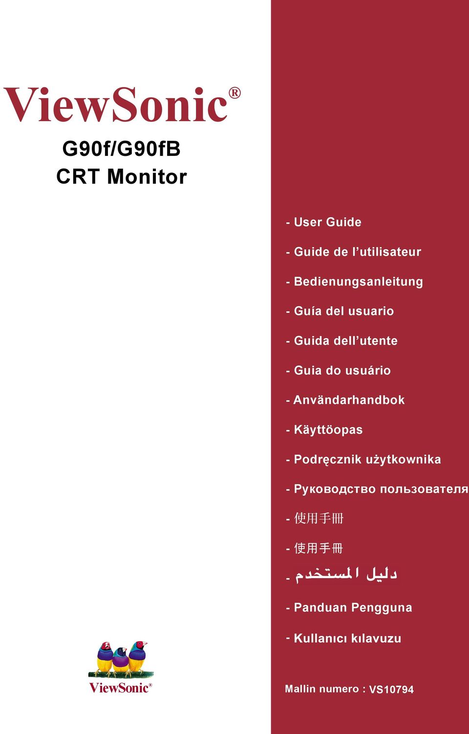 do usuário - Användarhandbok - Käyttöopas - Podręcznik użytkownika