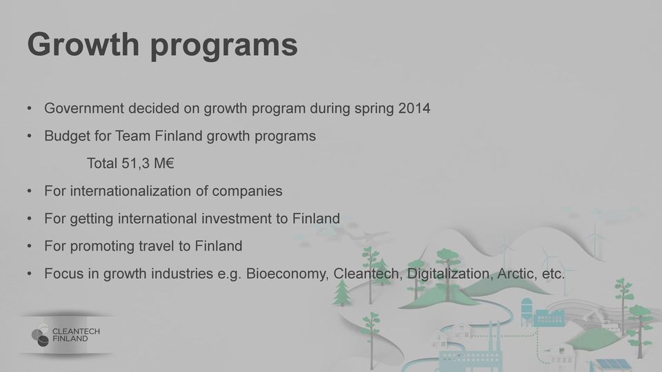 companies For getting international investment to Finland For promoting travel to