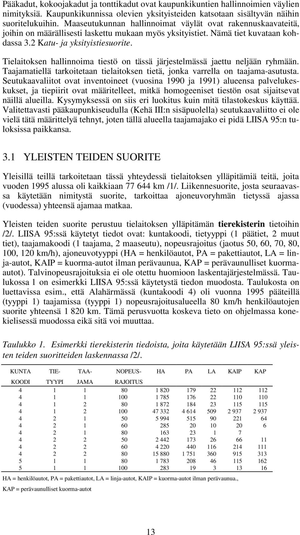 Tielaitoksen hallinnoima tiestö on tässä järjestelmässä jaettu neljään ryhmään. Taajamatiellä tarkoitetaan tielaitoksen tietä, jonka varrella on taajama-asutusta.
