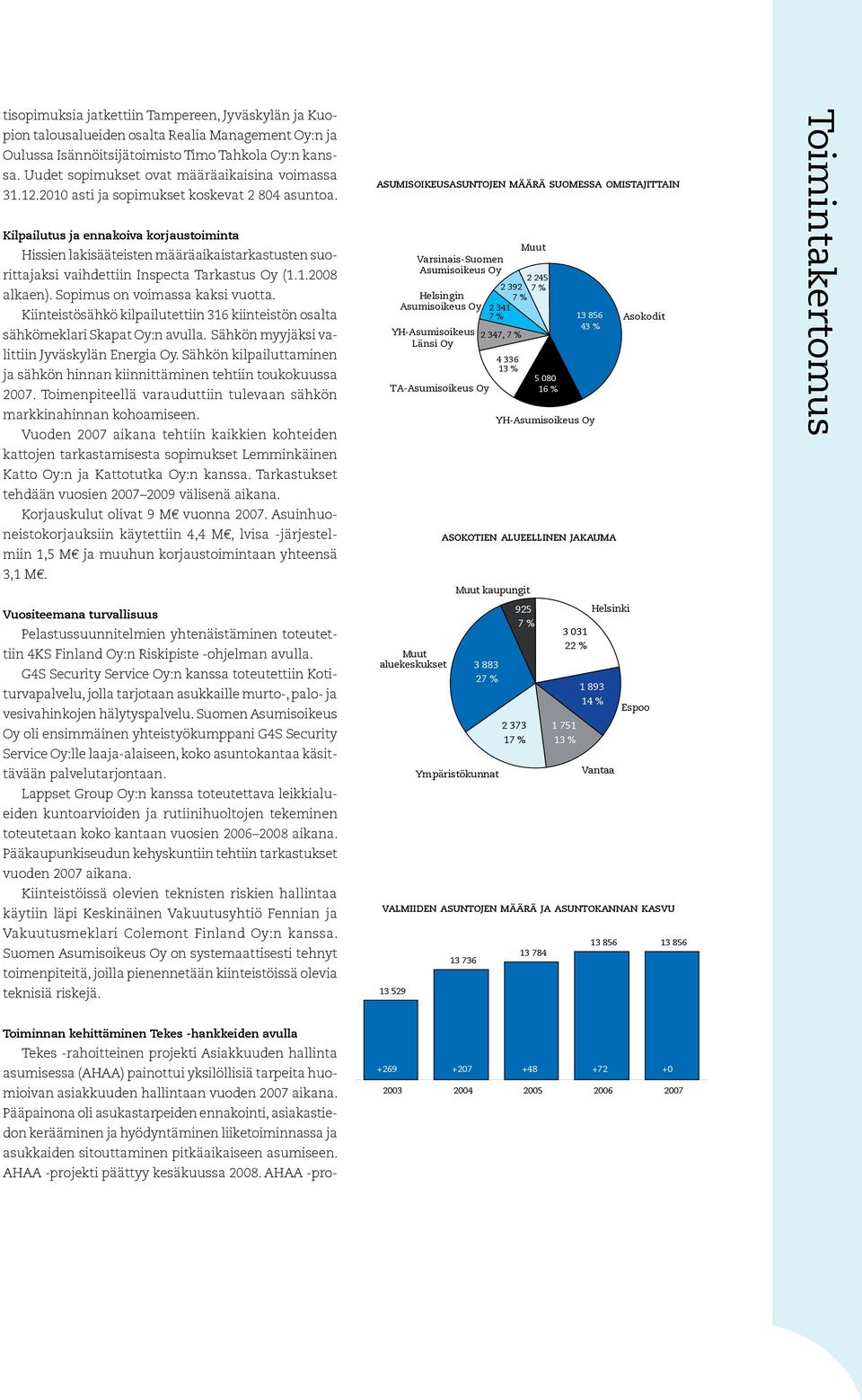 Kilpailutus ja ennakoiva korjaustoiminta Hissien lakisääteisten määräaikaistarkastusten suorittajaksi vaihdettiin Inspecta Tarkastus Oy (1.1.2008 alkaen). Sopimus on voimassa kaksi vuotta.