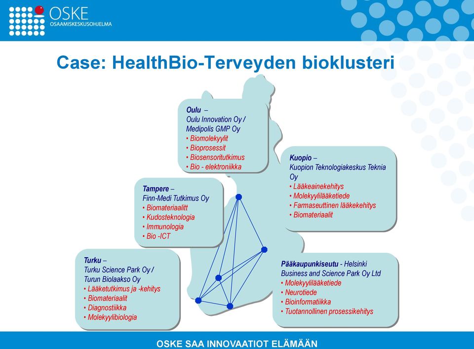 Molekyylilääketiede Farmaseuttinen lääkekehitys Biomateriaalit Turku Turku Science Park Oy / Turun Biolaakso Oy Lääketutkimus ja -kehitys Biomateriaalit