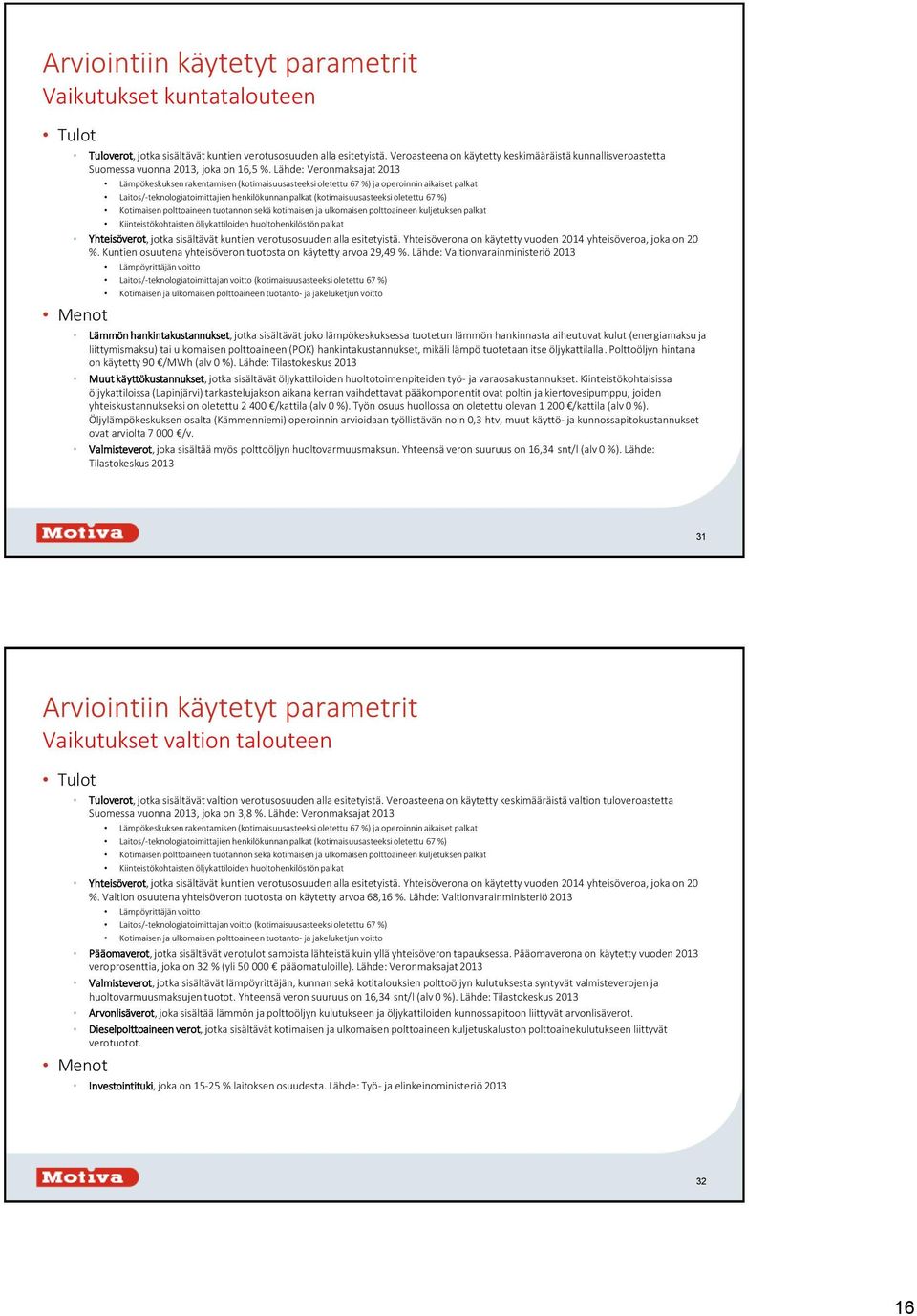 Lähde: Veronmaksajat 213 Lämpökeskuksen rakentamisen (kotimaisuusasteeksi oletettu 67 %) ja operoinnin aikaiset palkat Laitos/-teknologiatoimittajien henkilökunnan palkat (kotimaisuusasteeksi