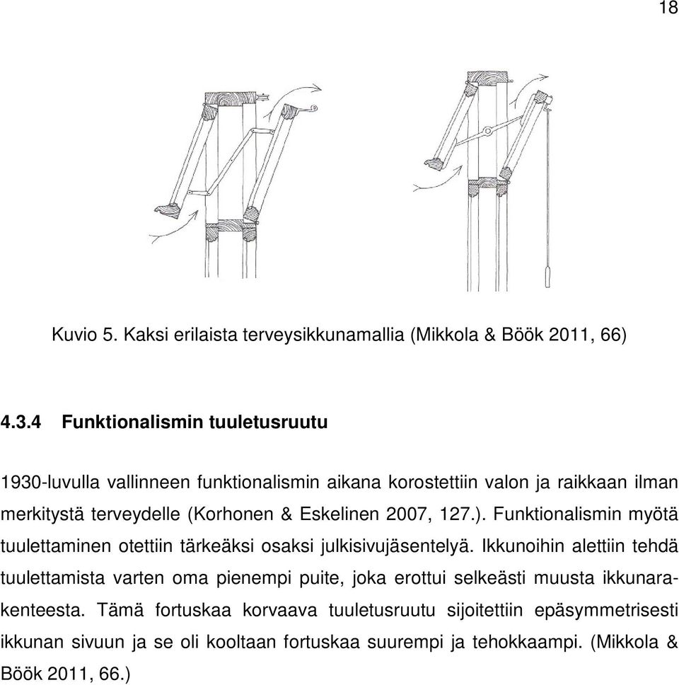 Eskelinen 2007, 127.). Funktionalismin myötä tuulettaminen otettiin tärkeäksi osaksi julkisivujäsentelyä.