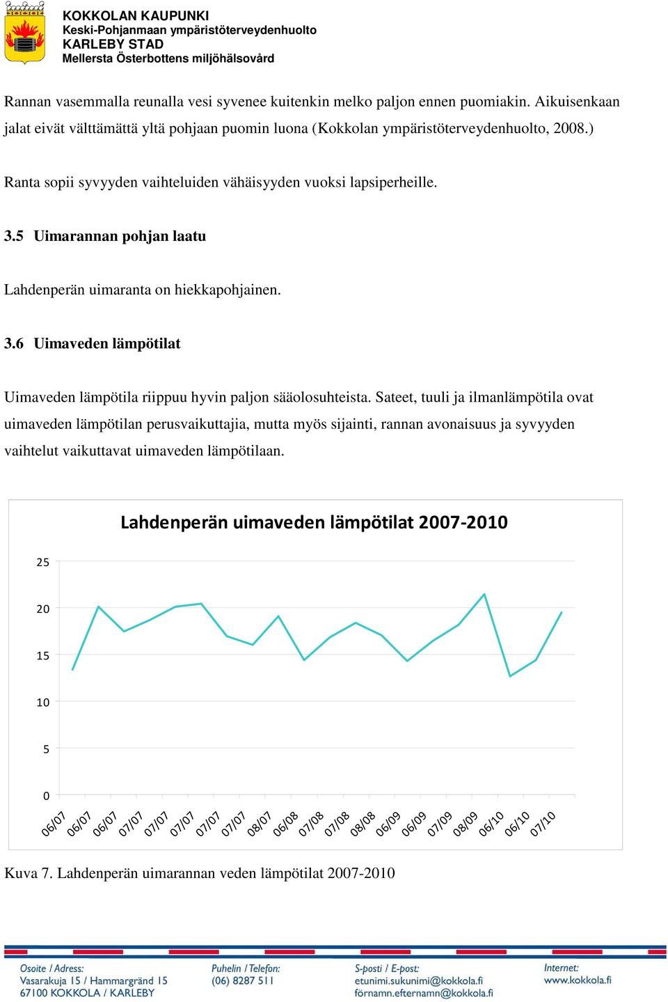 Sateet, tuuli ja ilmanlämpötila ovat uimaveden lämpötilan perusvaikuttajia, mutta myös sijainti, rannan avonaisuus ja syvyyden vaihtelut vaikuttavat uimaveden lämpötilaan.