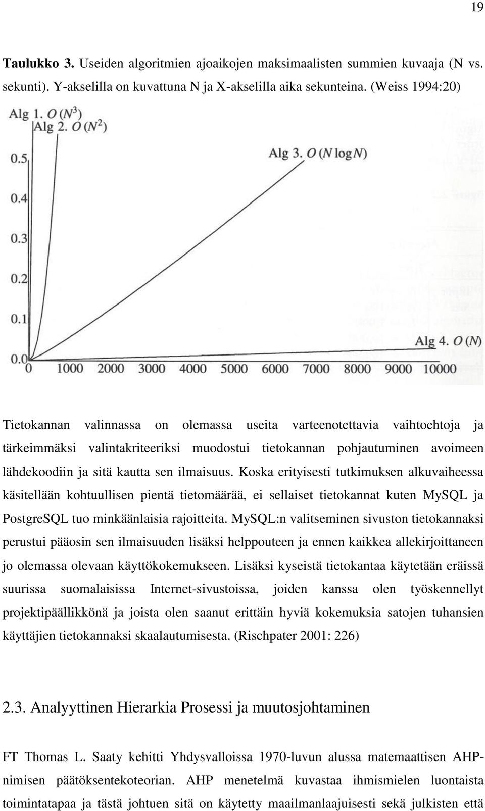 ilmaisuus. Koska erityisesti tutkimuksen alkuvaiheessa käsitellään kohtuullisen pientä tietomäärää, ei sellaiset tietokannat kuten MySQL ja PostgreSQL tuo minkäänlaisia rajoitteita.