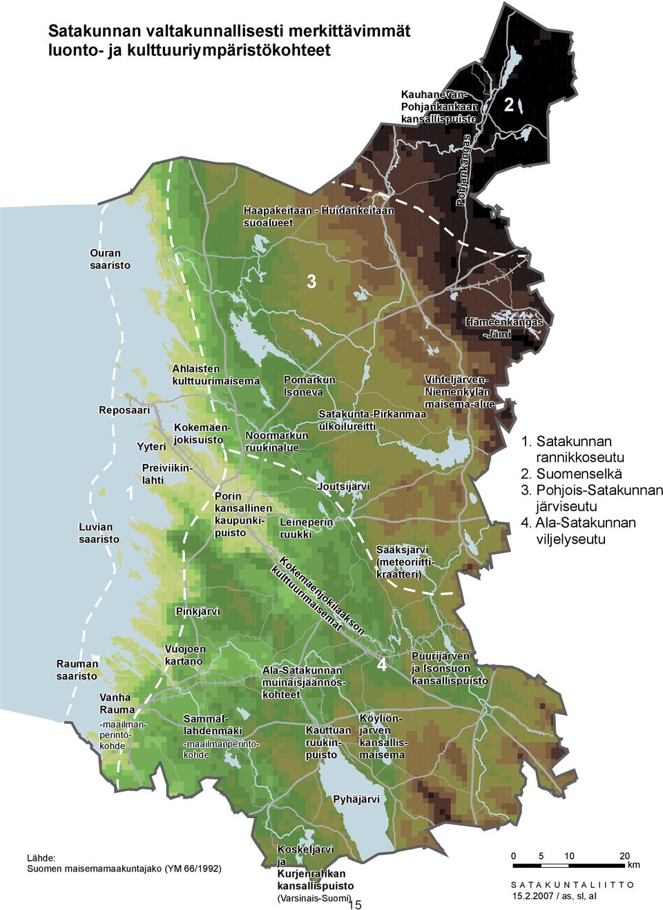 ruukki Satakunta-Pirkanmaa ulkoilureitti Joutsijärvi Sääksjärvi (meteoriittikraatteri) Vihteljärven- Niemenkylän maisema-alue 1. Satakunnan rannikkoseutu 2. Suomenselkä 3.