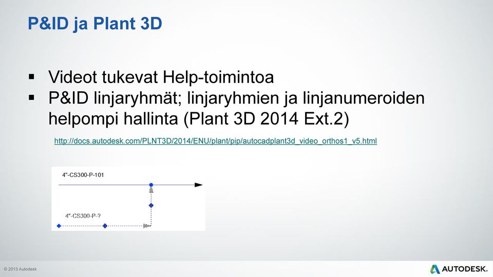 hallinta (Plant 3D 2014 Ext.2) http://docs.autodesk.