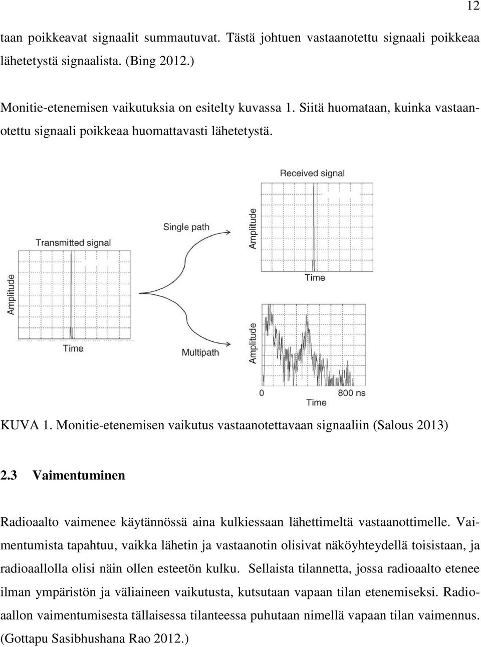 3 Vaimentuminen Radioaalto vaimenee käytännössä aina kulkiessaan lähettimeltä vastaanottimelle.