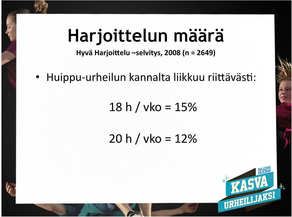 urheilun kannalta liikkuu