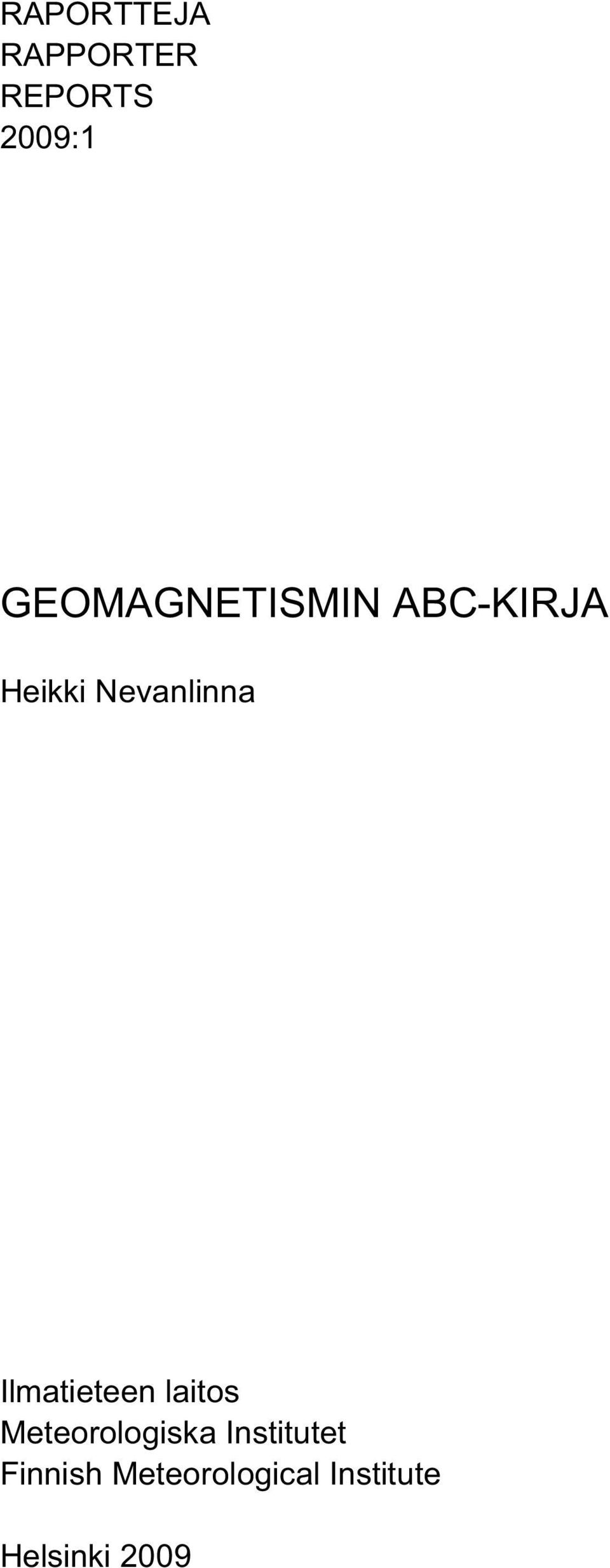 Ilmatieteen laitos Meteorologiska