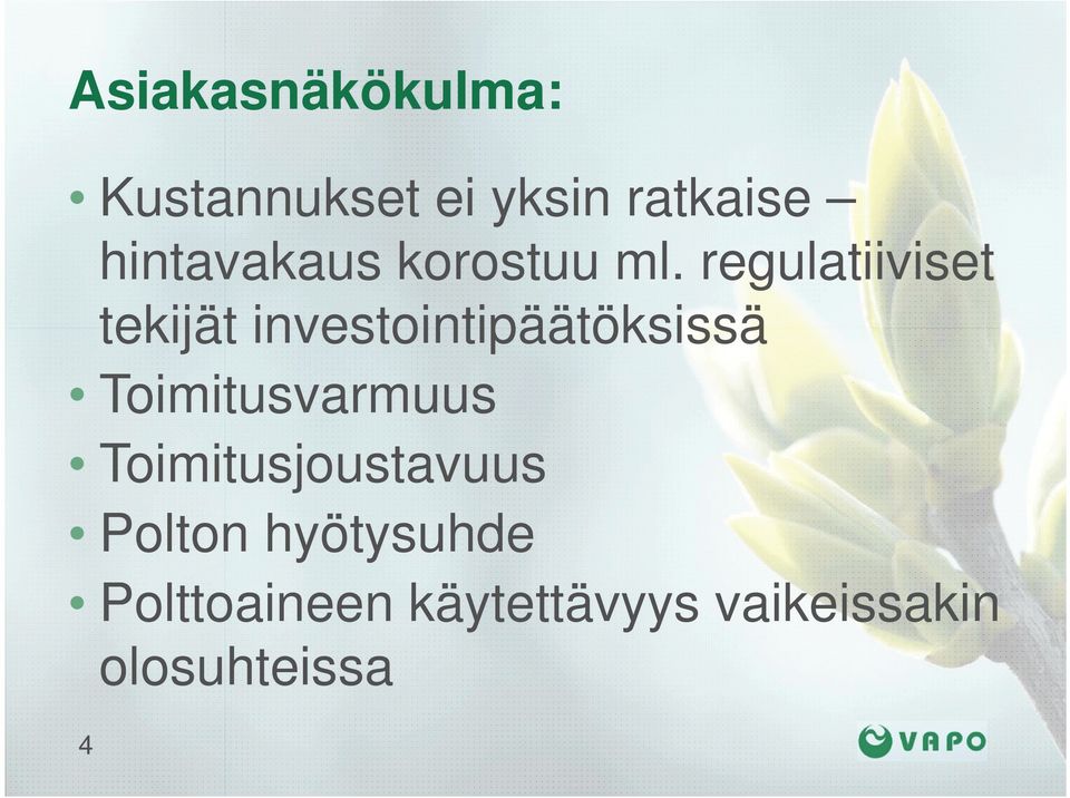 regulatiiviset tekijät investointipäätöksissä