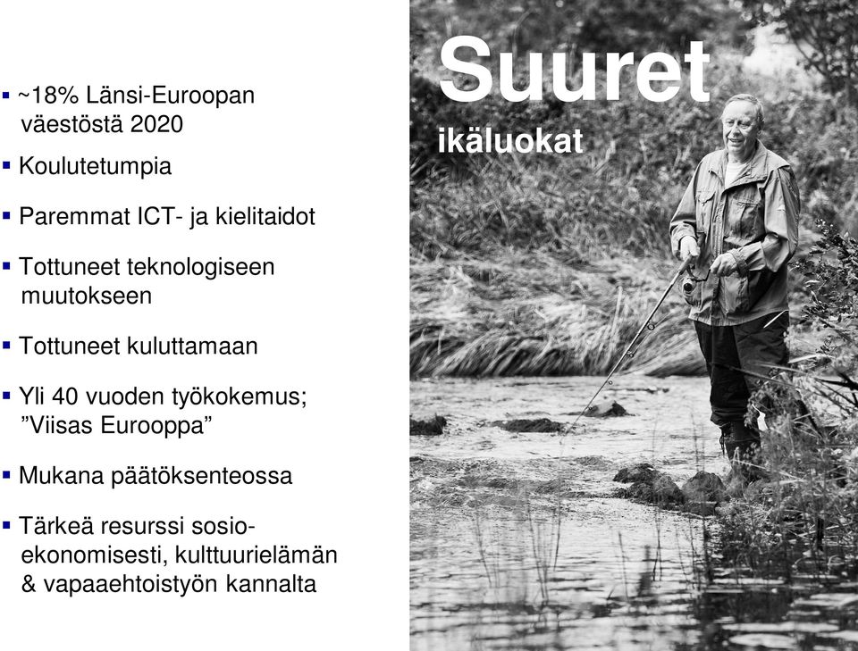 kuluttamaan Yli 40 vuoden työkokemus; Viisas Eurooppa Mukana