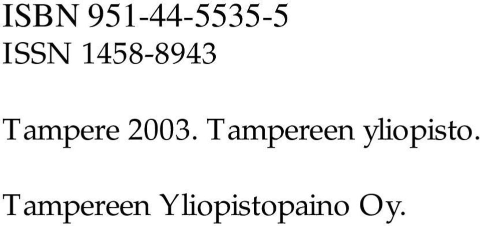 Tampereen yliopisto.