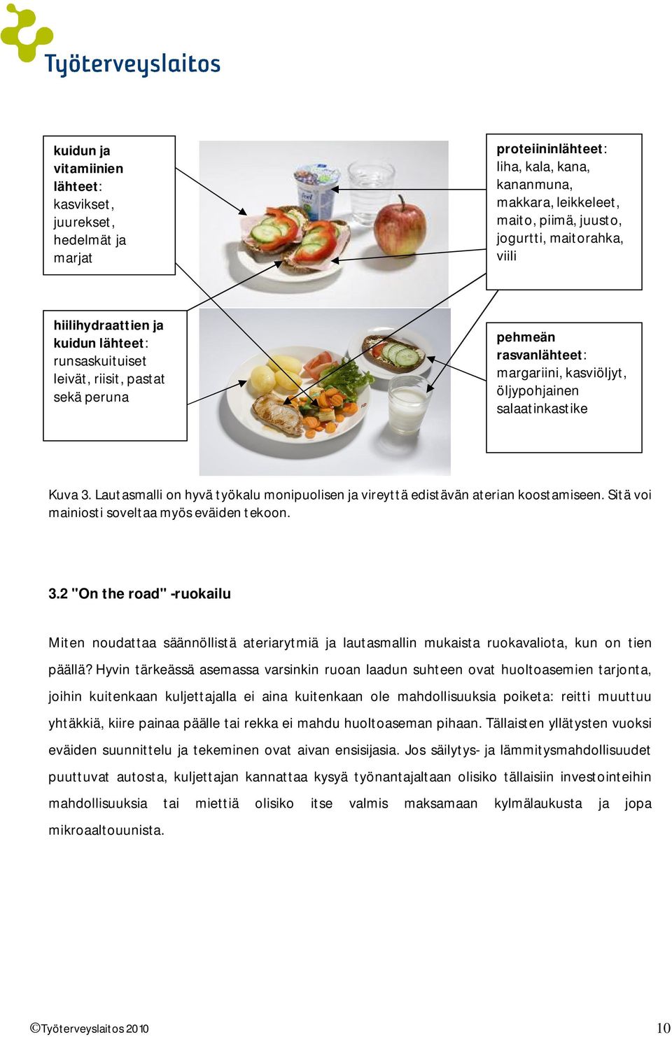 Lautasmalli on hyvä työkalu monipuolisen ja vireyttä edistävän aterian koostamiseen. Sitä voi mainiosti soveltaa myös eväiden tekoon. 3.