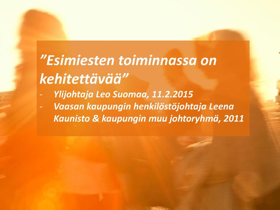 2015 - Vaasan kaupungin