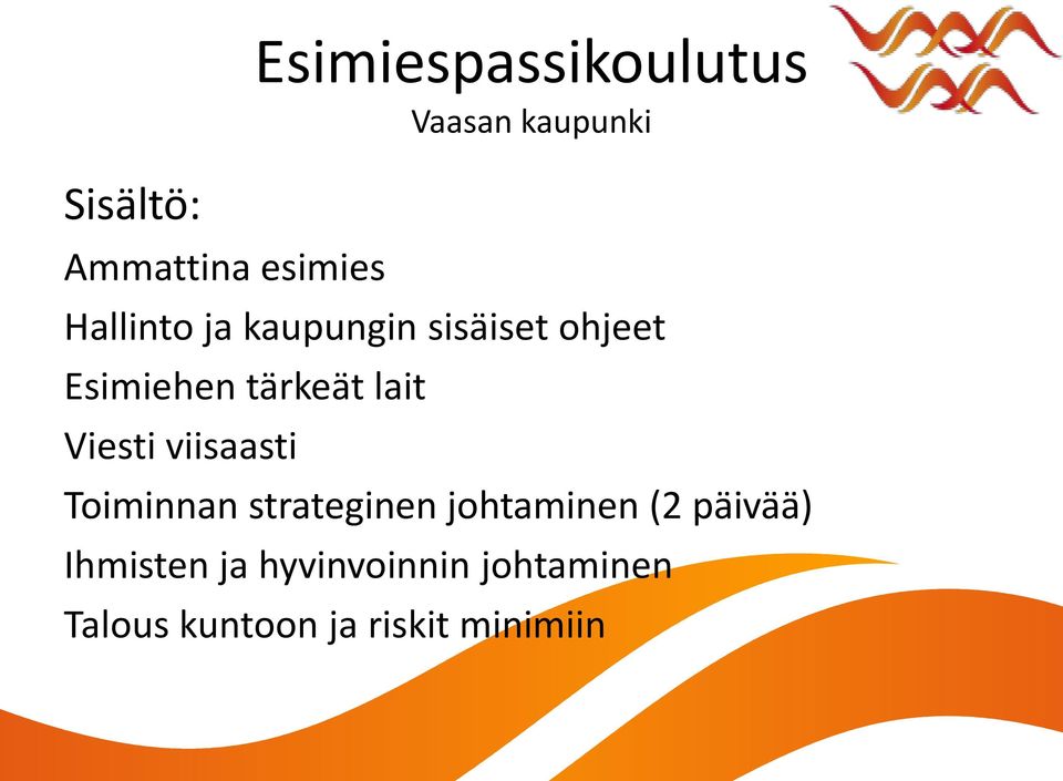 Viesti viisaasti Toiminnan strateginen johtaminen (2 päivää)