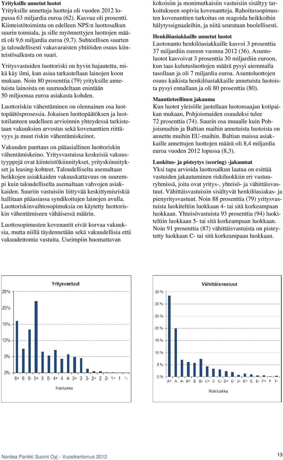 Suhteellisen suurten ja taloudellisesti vakavaraisten yhtiöiden osuus kiinteistösalkusta on suuri.