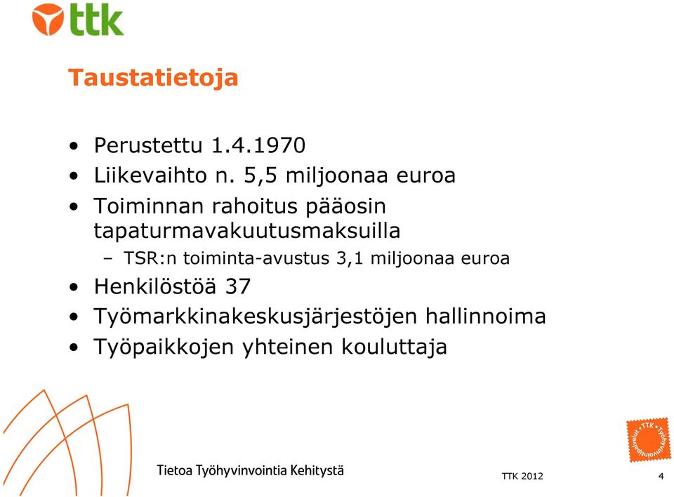 tapaturmavakuutusmaksuilla TSR:n toiminta-avustus 3,1 miljoonaa