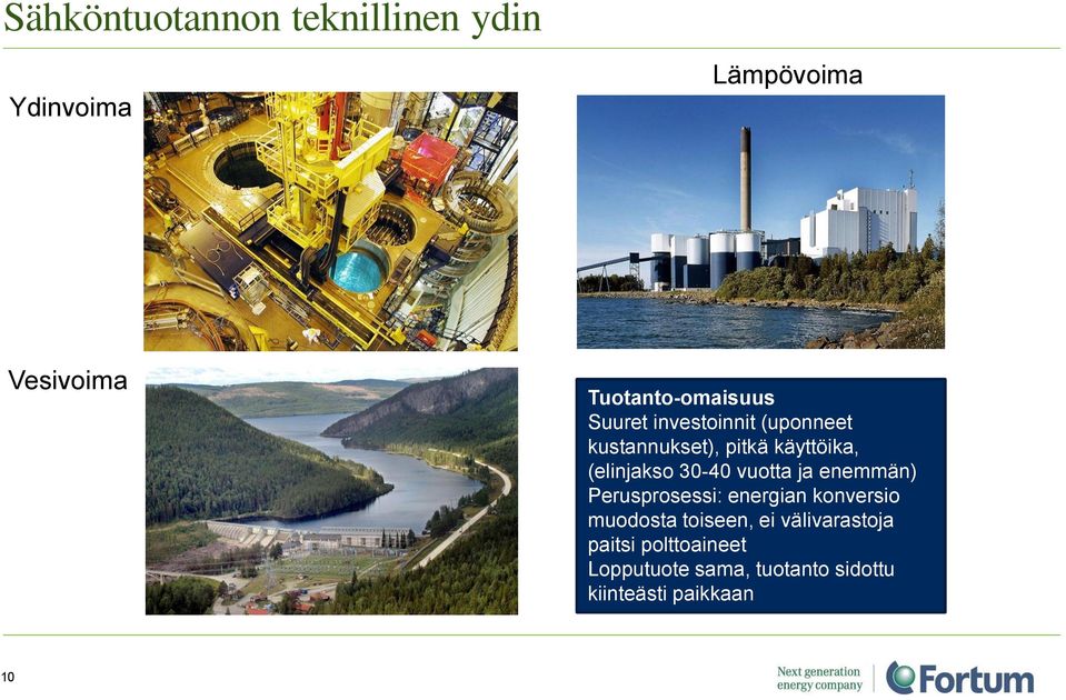 vuotta ja enemmän) Perusprosessi: energian konversio muodosta toiseen, ei