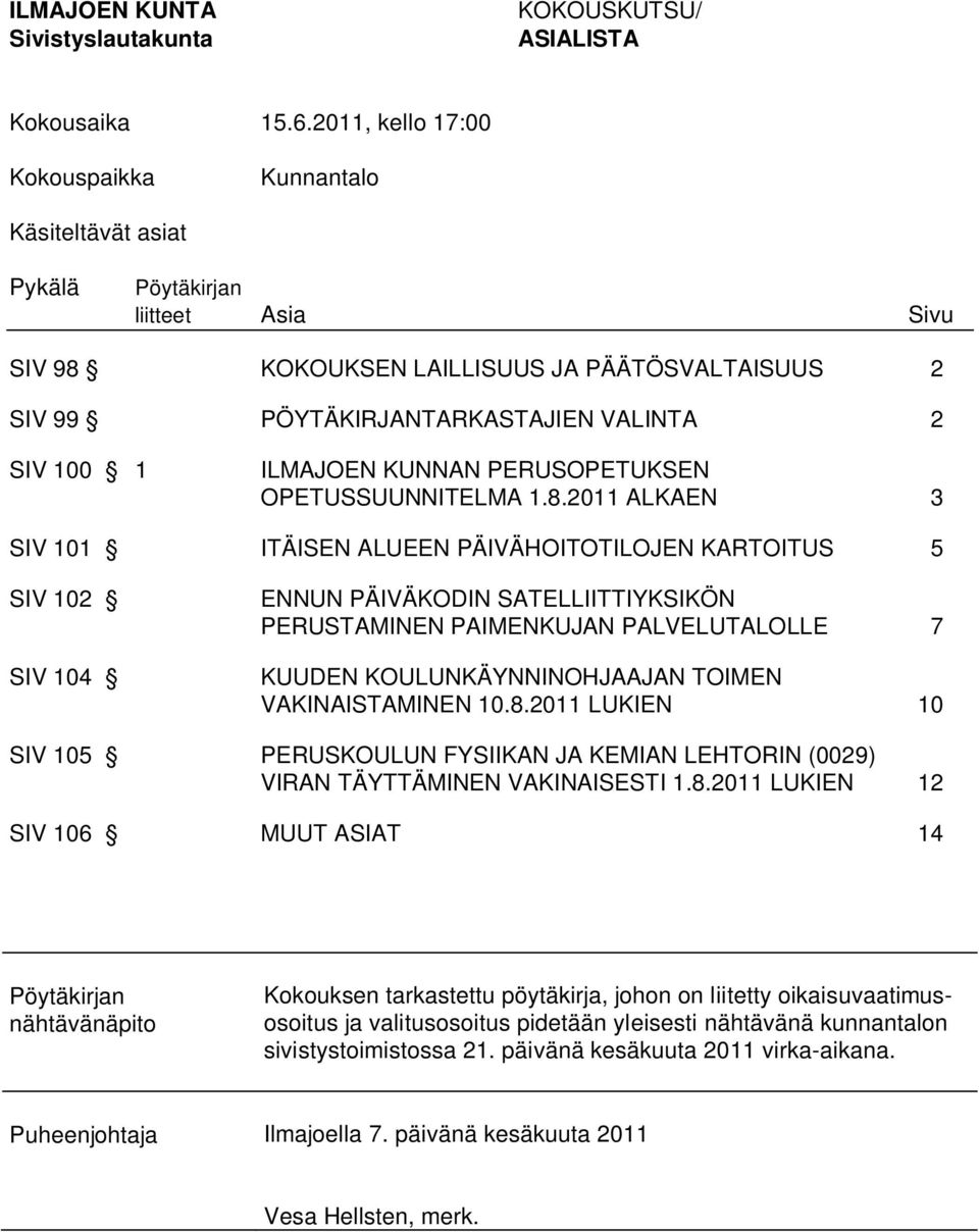 KUNNAN PERUSOPETUKSEN OPETUSSUUNNITELMA 1.8.