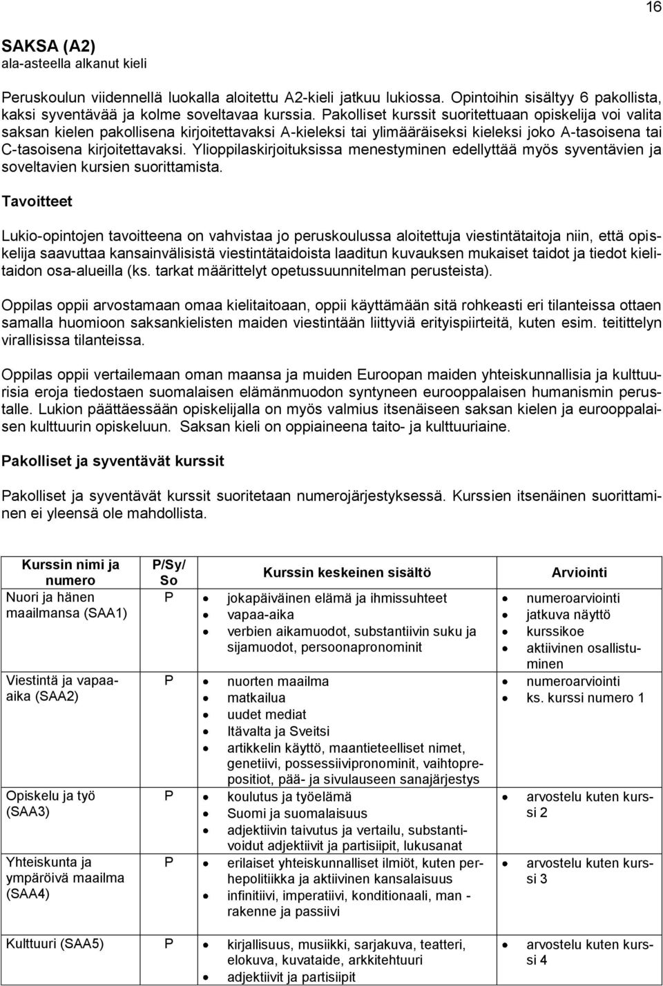 Ylioppilaskirjoituksissa menestyminen edellyttää myös syventävien ja soveltavien kursien suorittamista.