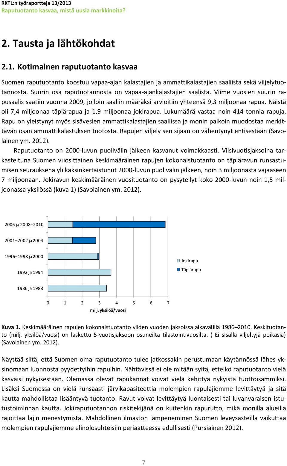 Näistä oli 7,4 miljoonaa täplärapua ja 1,9 miljoonaa jokirapua. Lukumäärä vastaa noin 414 tonnia rapuja.