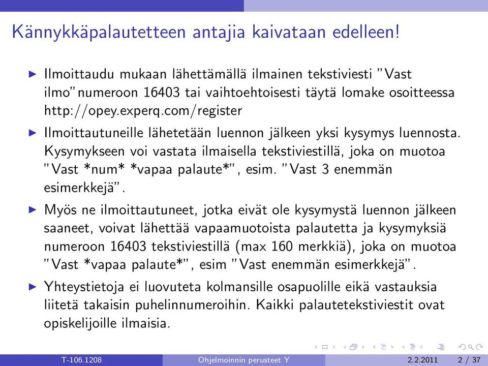 Vast 3 enemmän esimerkkejä.