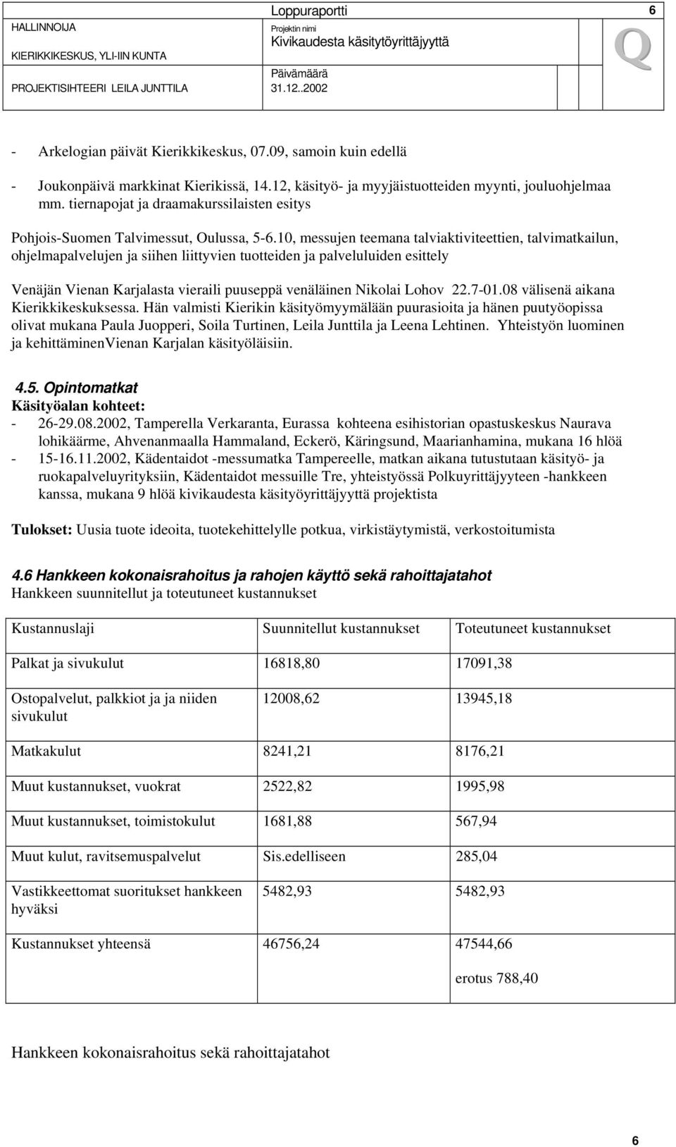 10, messujen teemana talviaktiviteettien, talvimatkailun, ohjelmapalvelujen ja siihen liittyvien tuotteiden ja palveluluiden esittely Venäjän Vienan Karjalasta vieraili puuseppä venäläinen Nikolai