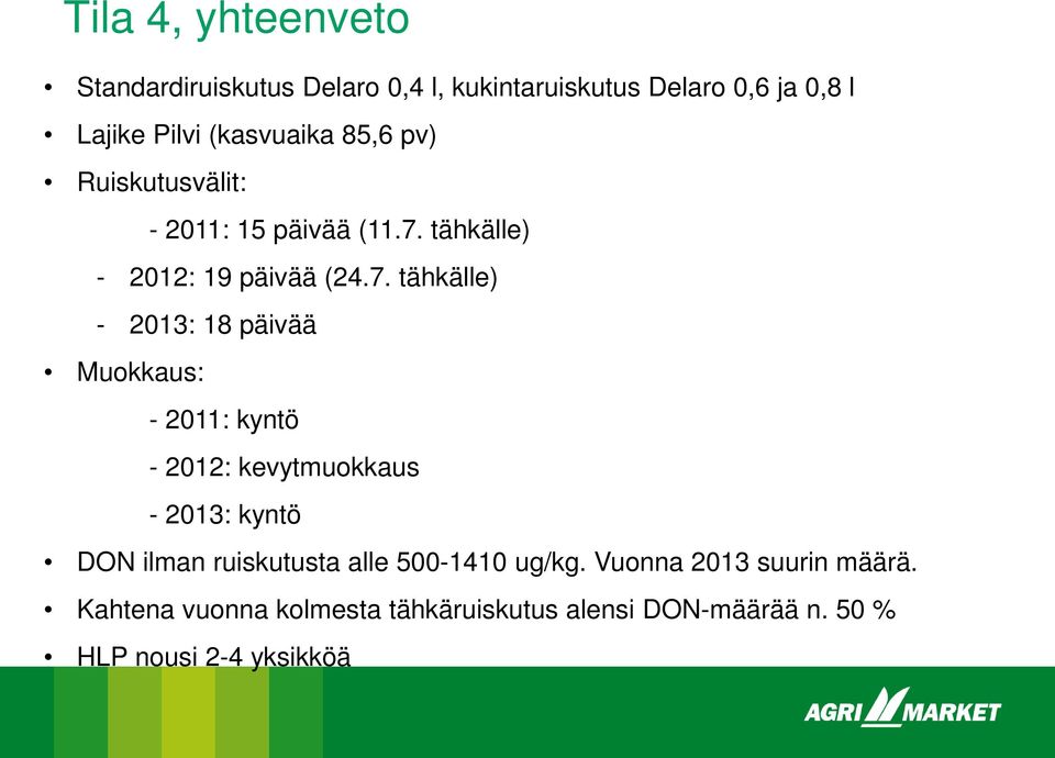 tähkälle) - 2012: 19 päivää (24.7.