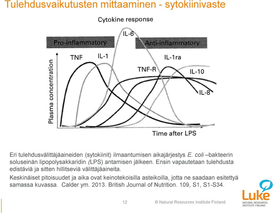 Ensin vapautetaan tulehdusta edistäviä ja sitten hillitseviä välittäjäaineita.