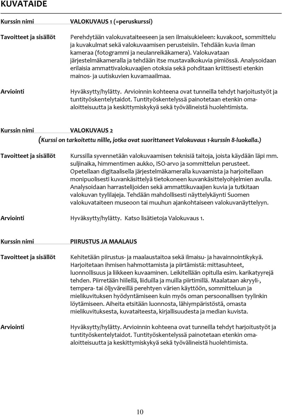 Analysoidaan erilaisia ammattivalokuvaajien otoksia sekä pohditaan kriittisesti etenkin mainos- ja uutiskuvien kuvamaailmaa.