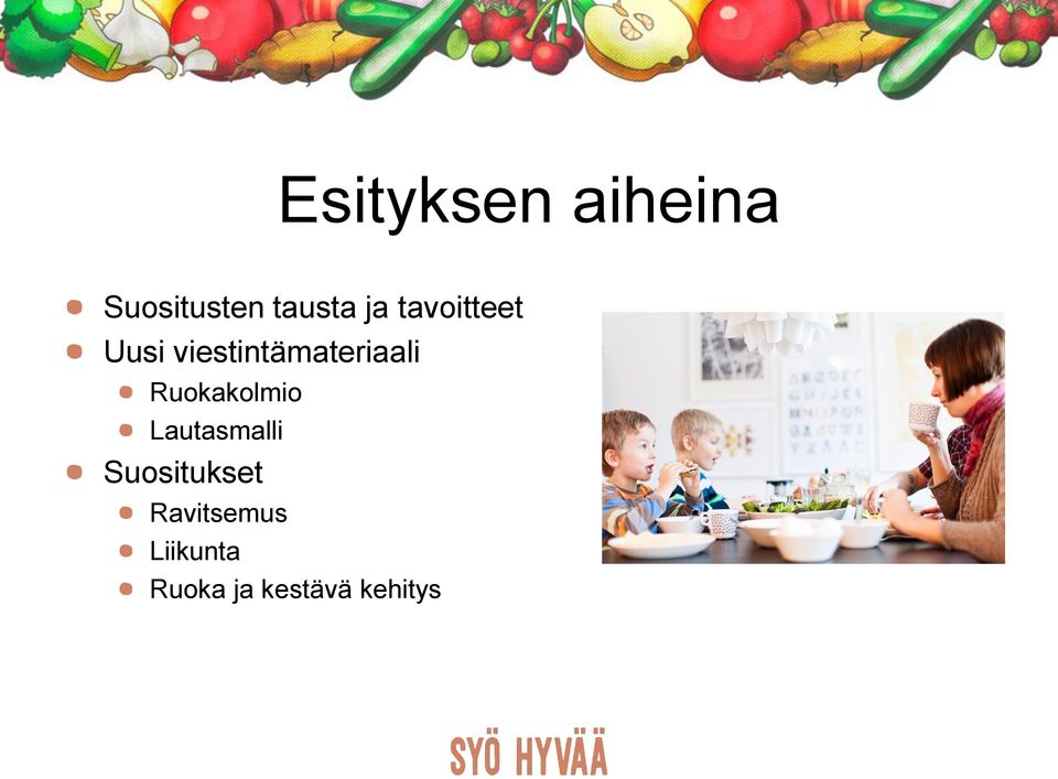 Ruokakolmio Lautasmalli Suositukset