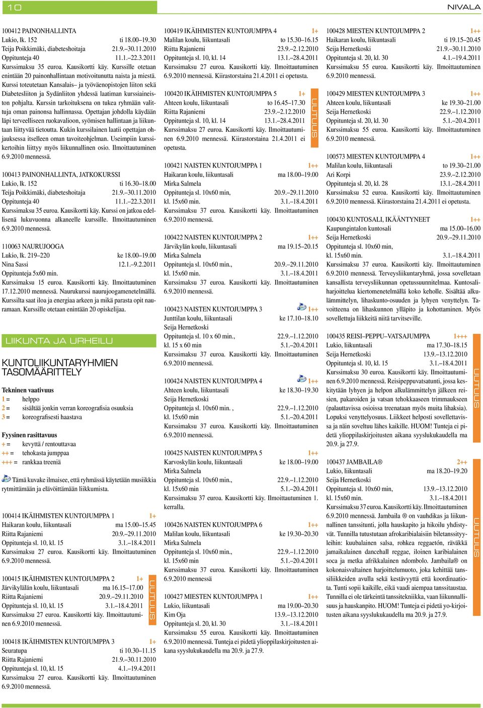 Kurssi toteutetaan Kansalais ja työväenopistojen liiton sekä Diabetesliiton ja Sydänliiton yhdessä laatiman kurssiaineiston pohjalta.